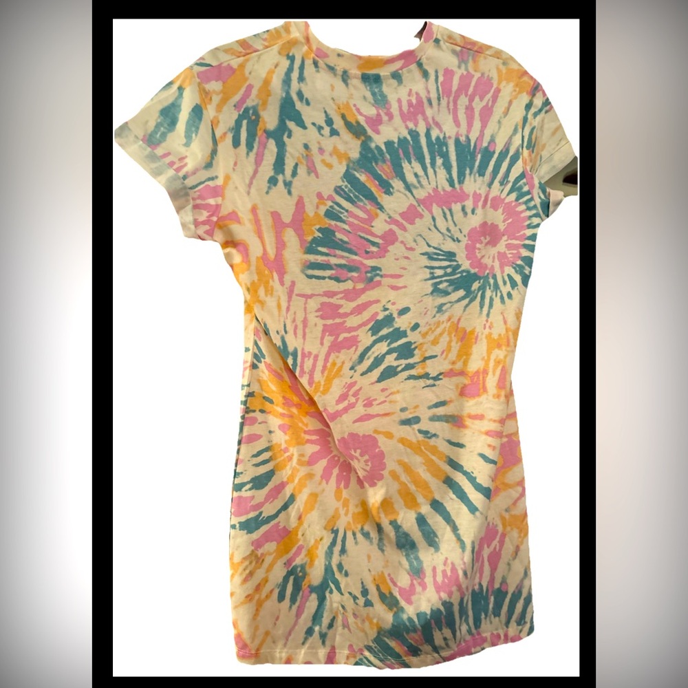 NWT Colorful Tie-Dye Style Women's Mini Dress, Size S